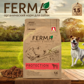 FERMA Protection сухой корм для собак мелких и средних пород, с говядиной и рубцом, 1,5 кг