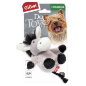 GiGwi 75104 Игрушка для собак Ослик с пищалкой 12см, серия PLUSH FRIENDZ,