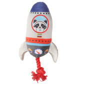 Triol Игрушка мягкая для собак Ракета с веревкой, 200/290мм