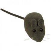 Зооник Игрушка для кошек Мышь велюровая, с пищиком