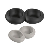 IMAC Миска CIOTTOLE D03 двойная коричневая 0,3 л+ 0,3 л 28,5*19*5 см