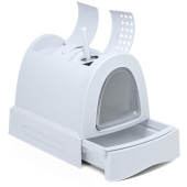 IMAC Туалет для кошек закрытый "Zuma", морозно-голубой, 40х56х42.5 см