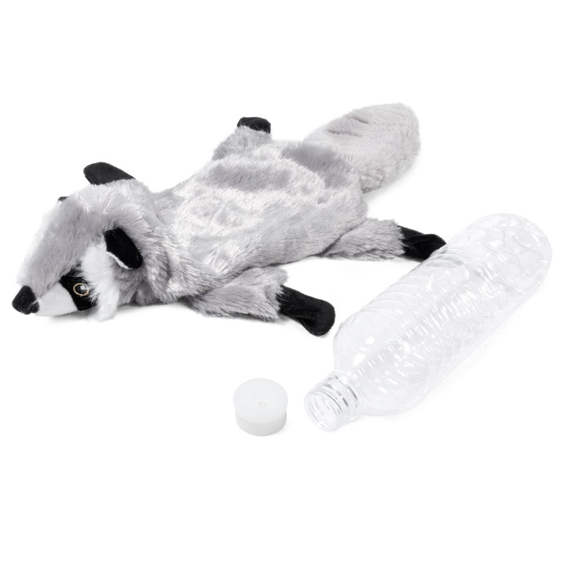 GiGwi Игрушка для собак Шкурка енота с бутылкой и пищалками GiGwi Catch & Fetch