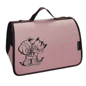 Догман Сумка-переноска Лира №4, друзья розовый, 48*29*29* см
