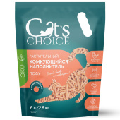 Растительный комкующийся наполнитель тофу Cat's choice с ароматом "Персик"