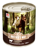 Breeder's Way Влажный корм для собак Говядина c сердцем, 750 г