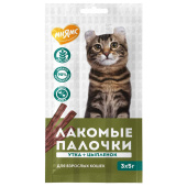 Мнямс лакомые палочки для кошек Цыпленок + утка,