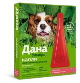 Apicenna Дана Ультра капли против клещей и блох для собак и щенков 5-10 кг, 0,8 мл
