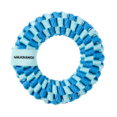 Mr.Kranch Игрушка для собак Плетеное кольцо диаметр 10 см голубая