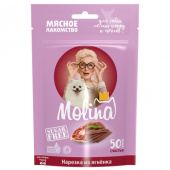 Molina АКЦИЯ !!! Снижение цены !!! Лакомство для собак мелких пород и щенков нарезка из ягненка, 50 г