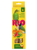 Rio Палочки для волнистых попугаев и экзотических птиц с Садовыми овощами 2шт*40г 22290