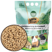 Triol Наполнитель для мелких животных березовый, 3л, серия LITTLE VILLAGE