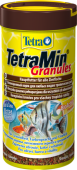 Tetra Min Granules основной корм для всех видов аквариумных рыб, 250 мл
