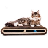 Зверьё Моё Когтеточка-лежанка Т-34 с мячом большая, 59*30*10 см