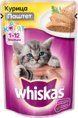 Whiskas влажный корм для котят, паштет из курицы, 85 г