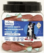 BIOHAUS Лакомство для собак Утиное мясо на кальциевой кости, 750 г