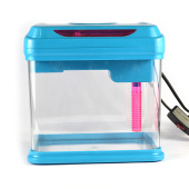 BARBUS Аквариум МИНИ, LED лампа + фильтр, СИНИЙ, 4 л