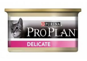 Pro Plan Delicate консервы для взрослых кошек с чувствительным желудком, индейка, 85 г