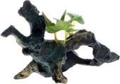BARBUS Коряга с растениями 18*10,5*13 см