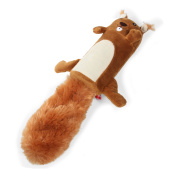 GiGwi 75015 Игрушка для собак Белка с большой пищалкой 32см, серия CATCH & FETCH