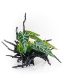 BARBUS Коряга с растениями 27*22*24 см DECOR 207