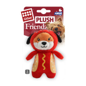 GiGwi Игрушка мягкая для собак "Лисичка в костюме хот-дога с пищалкой"