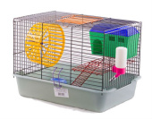 ВАКА Клетка для грызунов 2 яруса, с домиком и миской 38,5*27,5*26,5 см