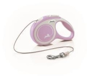 Flexi New Line Comfort XS поводок-рулетка до 8 кг 3 м, трос серый/розовый