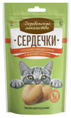 Деревенские лакомства Сердечки для кошек для улучшения пищеварения и метаболизма 30 г
