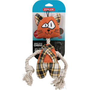 Zolux Кот-хулиган Игрушка комбинированная для собак, 25 см