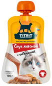 TiTBiT Лакомство для кошек Соус мясной с говядиной 100г