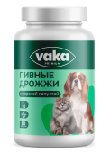 ВАКА Пивные дрожжи Блестящая шерсть с морской капустой, 80 таблеток