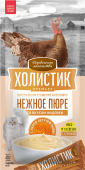 Деревенские лакомства Для кошкек Пюре из индейка/икра летуч рыбы 4х10г