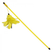 Triol Игрушка удочка-дразнилка для кошек, желтые перья