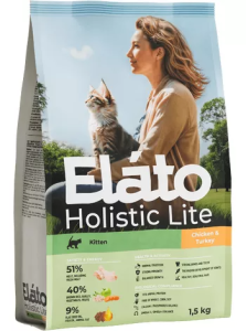 Elato Holistic Lite Kitten Chicken & Turkey / Pregnant And Nursing Cat сухой корм для котят и кормящих кошек с курицей и индейкой, 