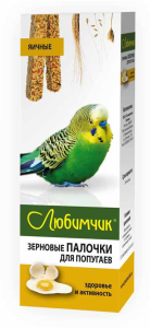 Любимчик зерновые палочки для попугаев, яйцо, 2шт.