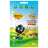 Мнямс Лакомство для котят «хрустящие подушечки» с паштетом из телятины линии Кот Федор "Фермерская Ярмарка" 50 г