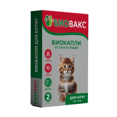БиоВакс био-капли на холку для котят антипаразитарные от блох и клещей 2 пипетки