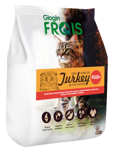FRAIS Sterilised Cat Turkey Plus+ Сухой корм для стерилизованных кошек всех пород с мясом индейки и курицы,