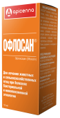 Apicenna ОФЛОСАН для лечения животных, включая сельскохозяйственных птиц, при болезнях бактериальной и микоплазменной этиологии, 