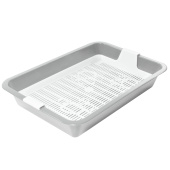 Gamma Туалет для кошек c сеткой мини "Барсик", светло-серый, 32,5*23,5*6 см