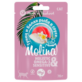 Molina Пауч для кошек Тунец и Белая рыба в соусе, 70 г