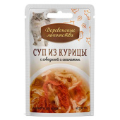 Деревенские лакомства Суп из курицы с говядиной/шпинат 35 г