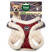 Triol Шлейка-жилетка мягкая бордовая L, обхват груди 480-540мм, серия BE TRENDY