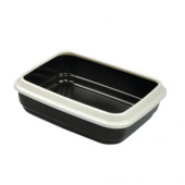 IMAC Туалет JERRY для кошек с бортом, черный, 50*40*14,5 см