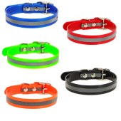 Каскад Ошейник из биотана со светоотражающей полосой ширина 20 мм, обхват шеи 30-40 см, 