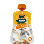 TiTBiT Лакомство д/кошек Соус мясной с индейкой 100г