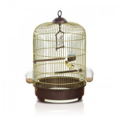 IMAC Клетка MILLY для птиц, золото, круглая, 33*48 см