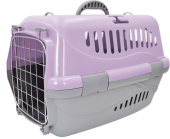 Россия Переноска для животных Турне М фиолетовая с металлической дверцей, 48*32*32 см