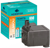 Homefish 650 Помпа погружная с регулятором для аквариума до 60л, 350л/ч 5 Вт, высота подъема воды 70см